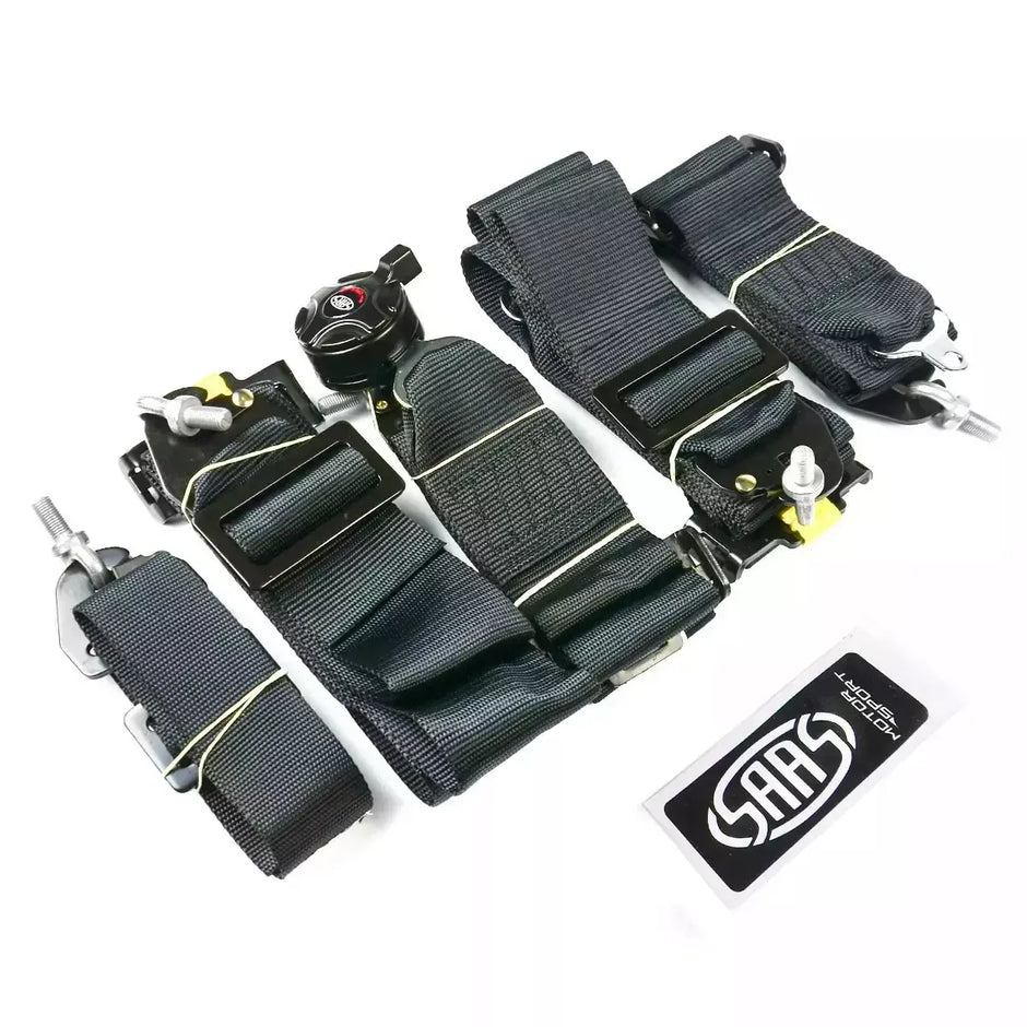 SAAS Harness SFI 5 Point Camlock 3in Black Homologated S5103SFI - view 5