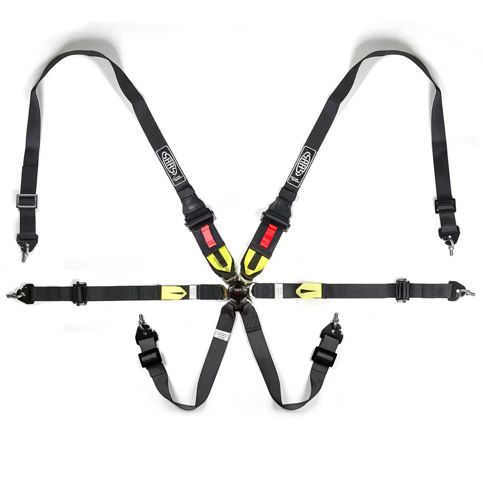 SAAS Harness FIA Approved 6 Point HANS Homologated 3" - 2" Black S6103FIA-HANS - view 1