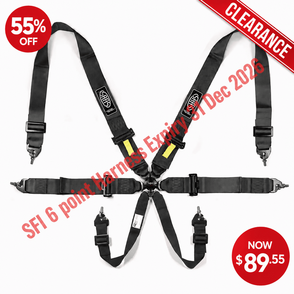SAAS Harness SFI 6 Point Camlock 3in Black Homologated S6103SFI - view 1