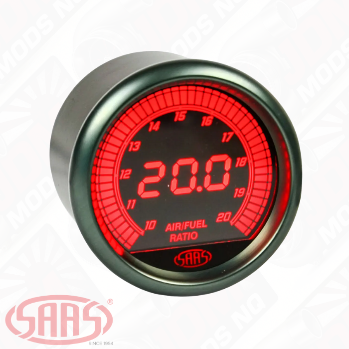 SAAS Air Fuel Ratio Gauge Wide Band 52mm Muscle Digital Series 12V