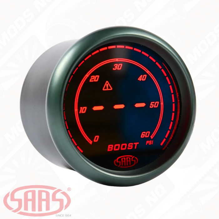 SAAS Boost Gauge Diesel 0-60psi 52mm Muscle Digital Series 12V