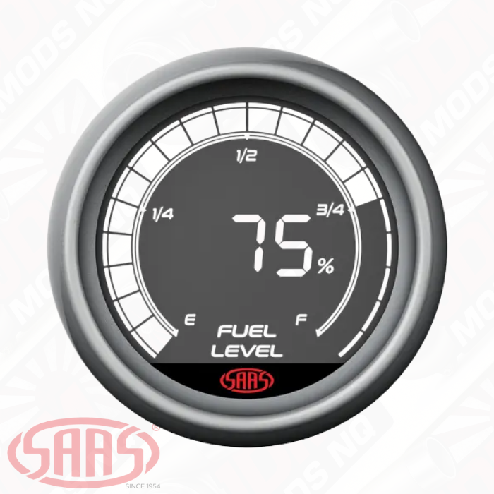 SAAS Fuel Level Gauge 52mm Muscle Digital Series 12V