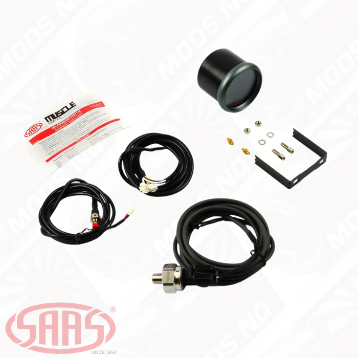 SAAS Oil Pressure Gauge 0-150 psi 52mm Muscle Digital Series 12V