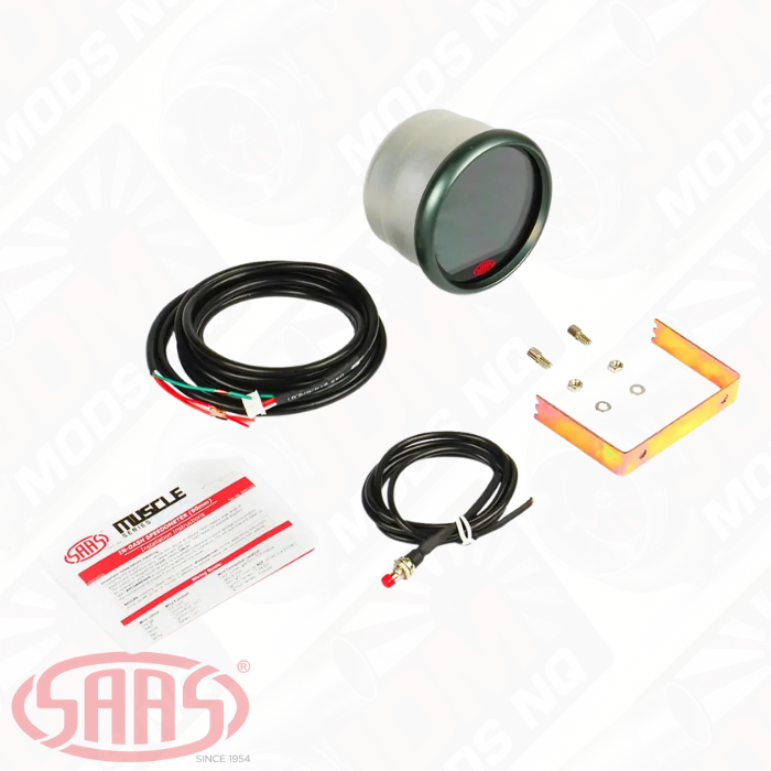 SAAS Speedo 0-220 KPH 80mm (3 18) In Dash Muscle Digital Series 12V