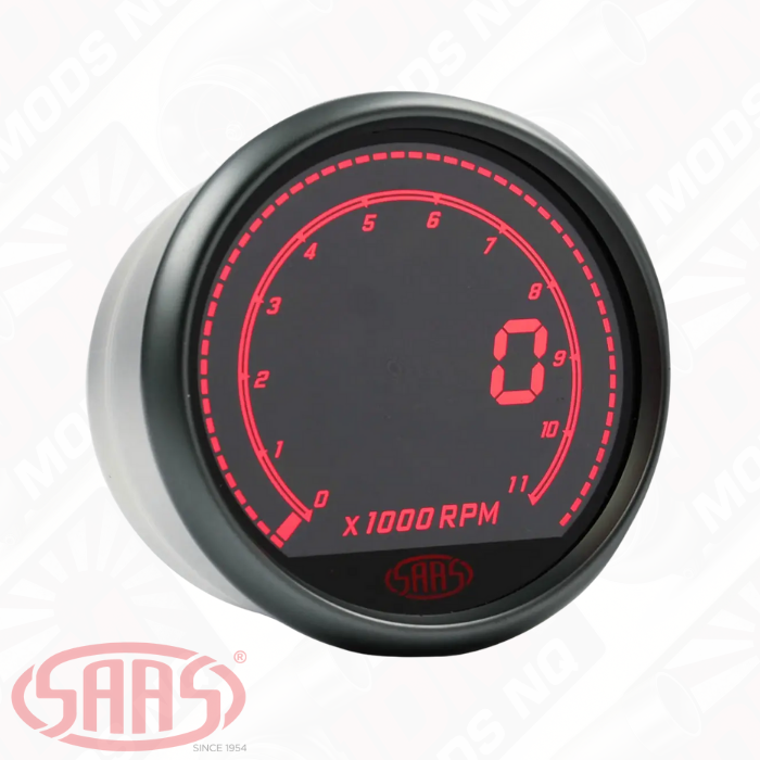 SAAS Tachometer 0-11K Shiftlite 80mm (3 1/8