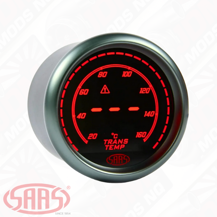 SAAS Trans Temp Gauge 20°-160° 52mm Muscle Digital Series 12V