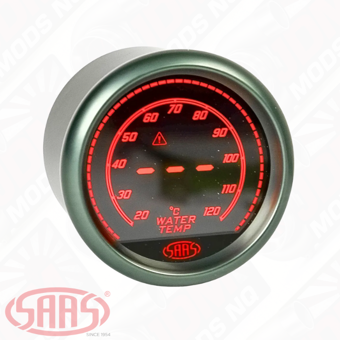 SAAS Water Temp Gauge 20°-120° 52mm Muscle Digital Series 12V