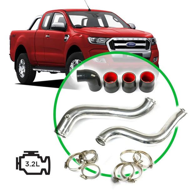 SAAS Ford Ranger/Mazda BT50 3.2L Intercooler Polished Alloy Pipe Full Kit 2011 - 2022 SAH2101-KIT - view 1