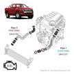 SAAS Ford Ranger/Mazda BT50 3.2L Intercooler Polished Alloy Pipe Full Kit 2011 - 2022 SAH2101-KIT - view 7