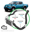 SAAS Mitsubishi Triton 2.5-3.2 ML-MN Intercooler Black Alloy Pipe Kit SAH3101B-KIT - view 1
