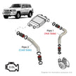 SAAS Nissan Patrol GU/Y61 ZD30 CRD 12/2006 - 10/2017 Black Pipe Kit SAH4101B-KIT - view 7