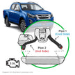 SAAS ISUZU DMAX/MUX 3.0L 2017 - 2020 Intercooler Black Alloy Pipe Kit SAH5102B-KIT - view 1