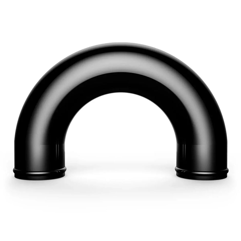 SAAS Pipe 76mm Ø x 180 Deg Aluminium Black Anodised SAP76180B - view 1
