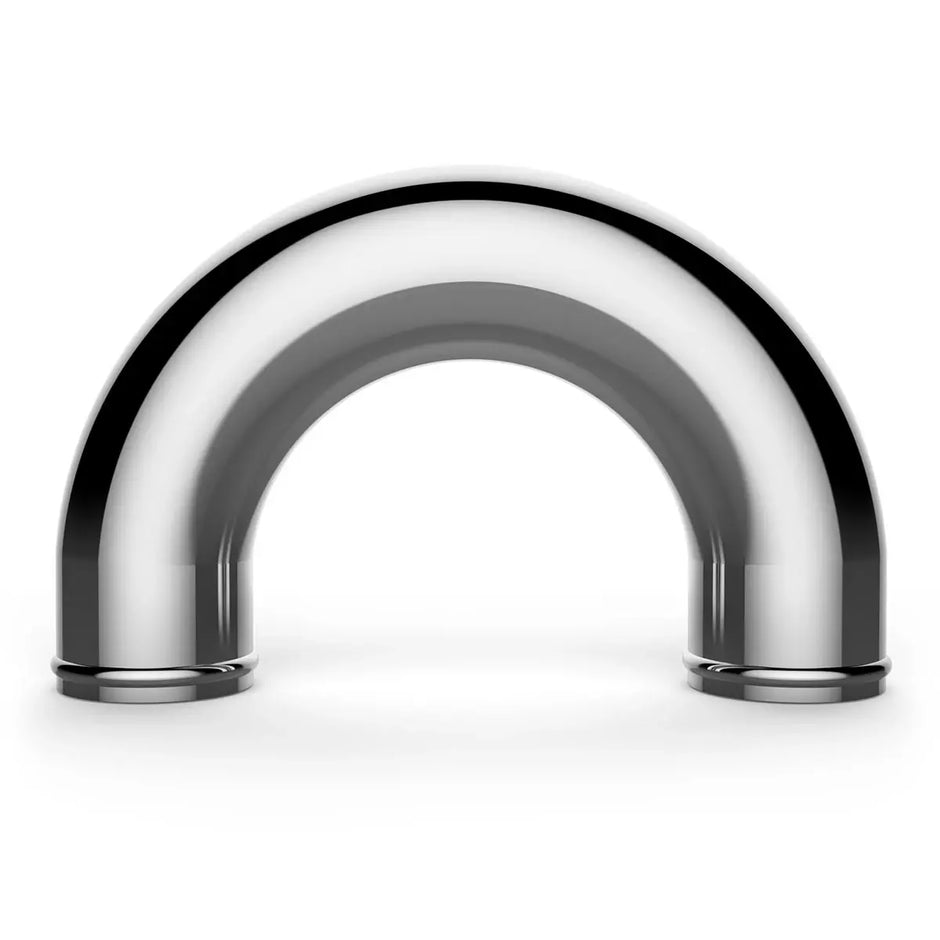 SAAS Pipe 76mm Ø x 180 Deg Aluminium Polished SAP76180P - view 1