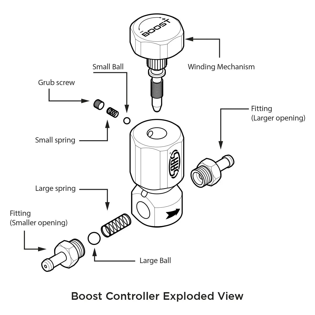 SAAS Boost Controller Adjustable Polished SBC02 - view 2