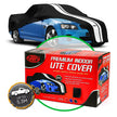 SAAS Car Cover Indoor Classic Ute Large 5.3m Black With White Stripes SC1015 - view 1