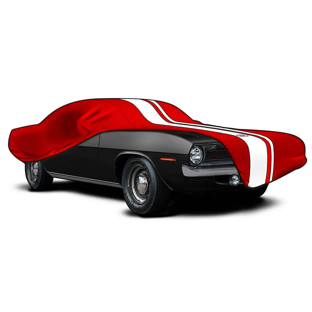 SAAS Car Cover Indoor Classic Medium 4.5m Red With White Stripes SC1031 - view 3