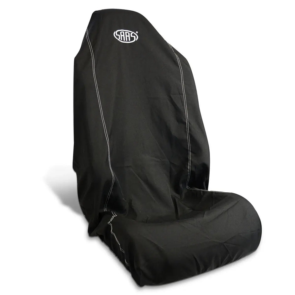 SAAS Seat Cover Throw Black Saas White Logo Large 1Pc SC5011 - view 1