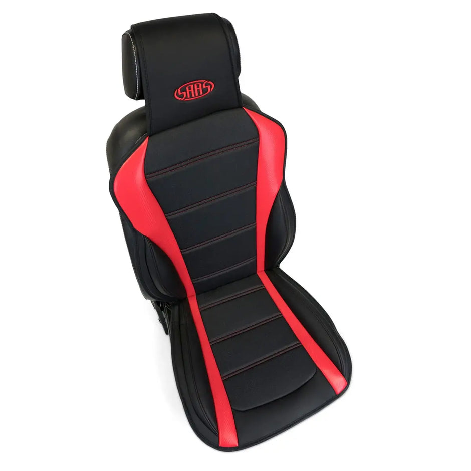 SAAS Seat Sports Cushion Pu Black-Red Large With Logo SC6011 - view 3
