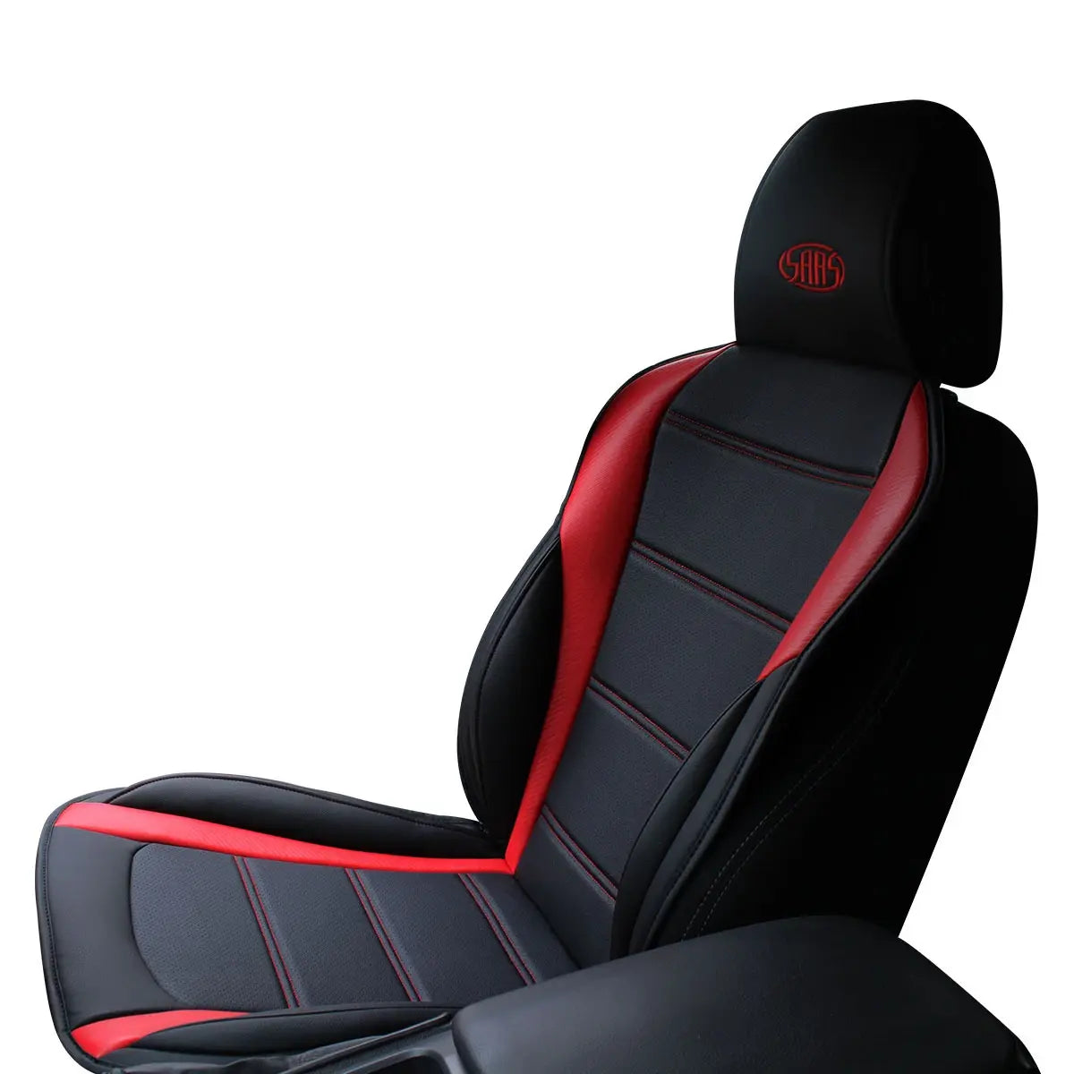 SAAS Seat Sports Cushion Pu Black-Red Large With Logo SC6011 - view 5