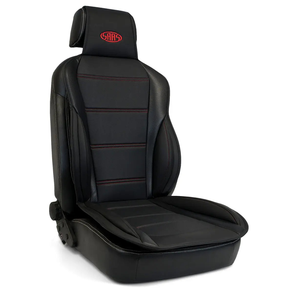 SAAS Seat Sports Cushion Pu Black Large With Logo SC6012 - view 1