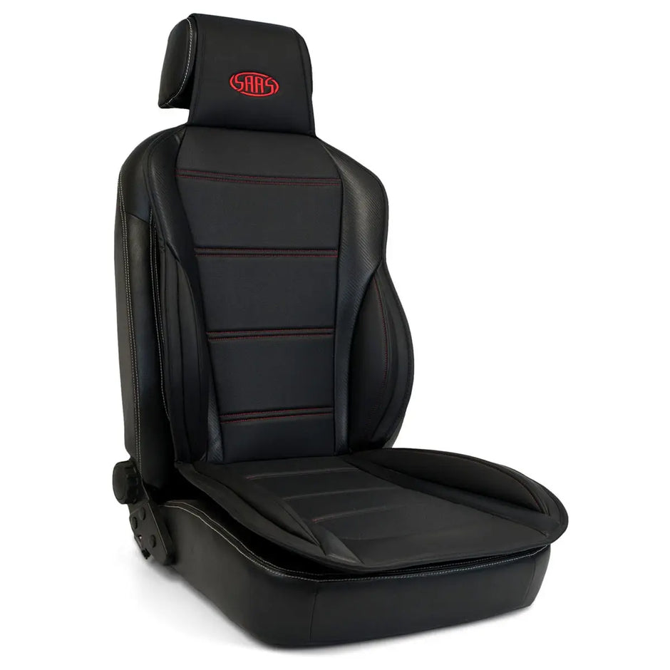 SAAS Seat Sports Cushion Pu Black Large With Logo SC6012 - view 1