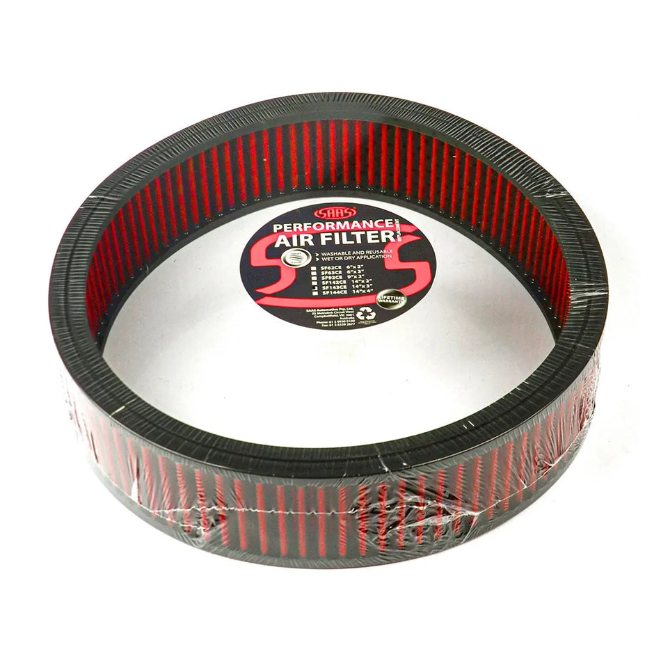 SAAS Hi Flow Air Filter Washable Round 14in x 3in SF143CE - view 1