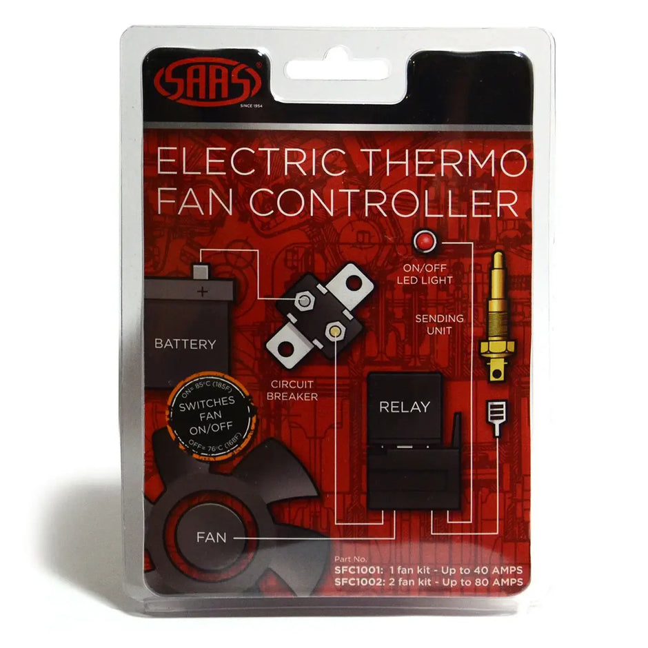 SAAS Electric Thermo Dual Fan Controller Kit on 85° C / off 76°C SFC1002 - view 4
