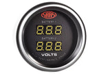 SAAS Dual Volt Digital Gauge 8v-18v 52mm Muscle Series I Black 12V SG-DDVLT52B - view 3