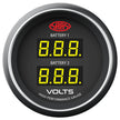 SAAS Dual Volt Digital Gauge 8v-18v 52mm Muscle Series I Black 12V SG-DDVLT52B - view 1