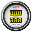 SAAS Dual Volt Digital Gauge 8v-18v 52mm Muscle Series I White 12V SG-DDVLT52W - view 1