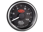 SAAS Exhaust Temp Gauge 300°-1300° 52mm Muscle Series I Black 12V SG-EXT52B - view 3