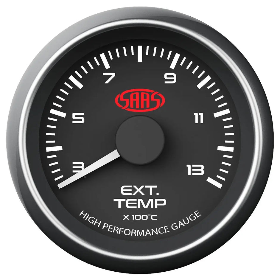 SAAS Exhaust Temp Gauge 300°-1300° 52mm Muscle Series I Black 12V SG-EXT52B - view 1