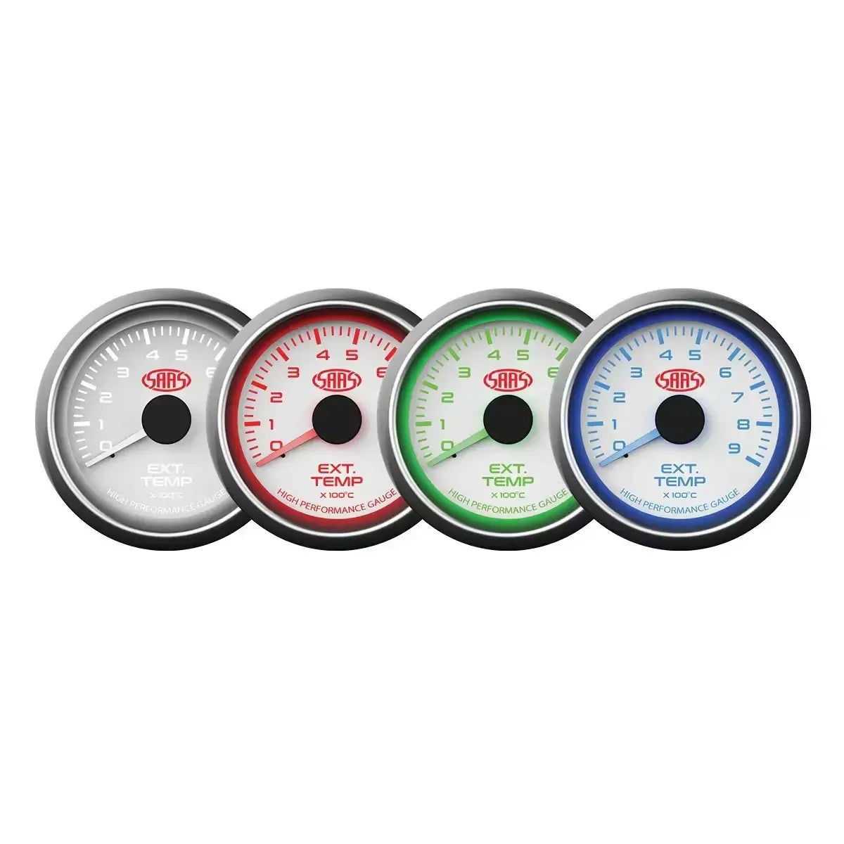 SAAS Exhaust Temp Gauge 0°-900° 52mm Muscle Series I White 12V SG-EXT52W1 - view 4