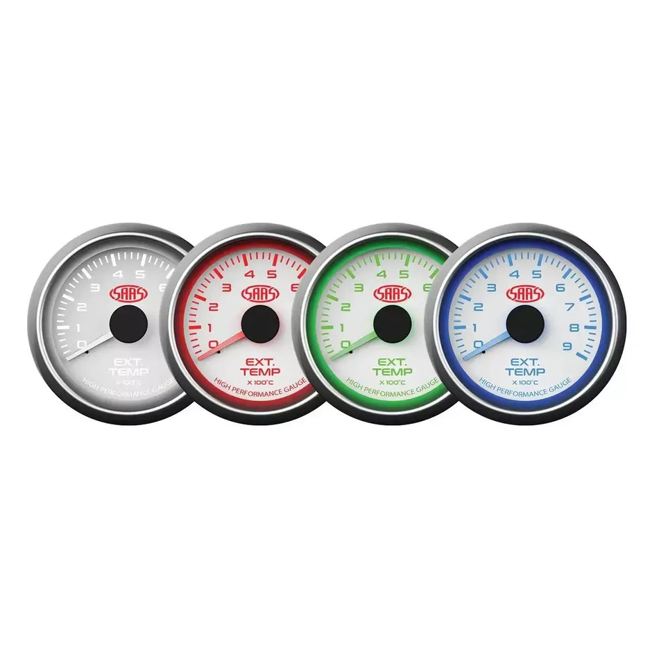 SAAS Exhaust Temp Gauge 0°-900° 52mm Muscle Series I White 12V SG-EXT52W1 - view 4