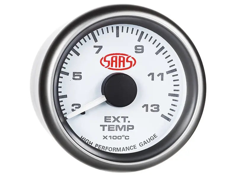 SAAS Exhaust Temp Gauge 300°-1300° 52mm Muscle Series I White 12V SG-EXT52W - view 3
