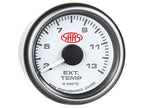 SAAS Exhaust Temp Gauge 300°-1300° 52mm Muscle Series I White 12V SG-EXT52W - view 3