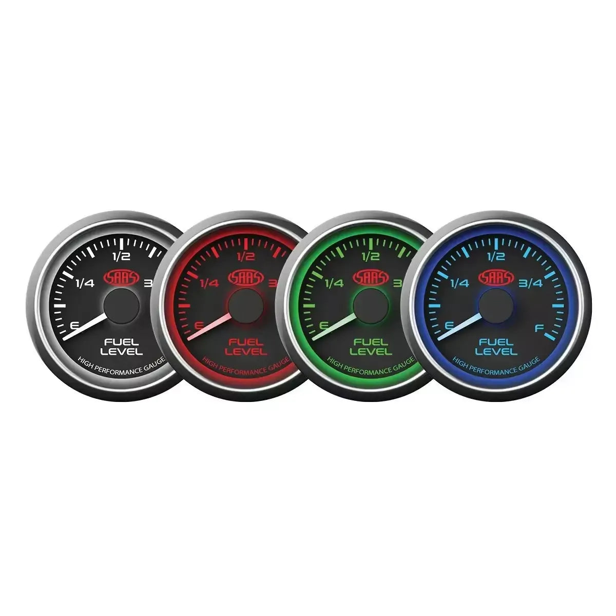 SAAS Fuel Level Gauge 52mm Muscle Series I Black 12V SG-FL52B - view 4