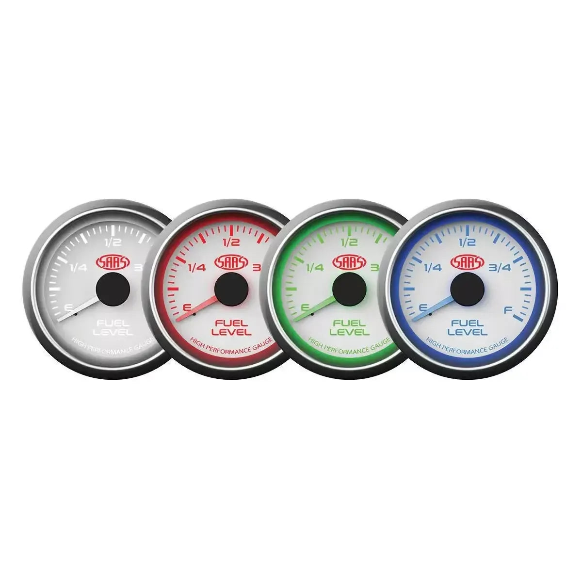 SAAS Fuel Level Gauge 52mm Muscle Series I White 12V SG-FL52W - view 5