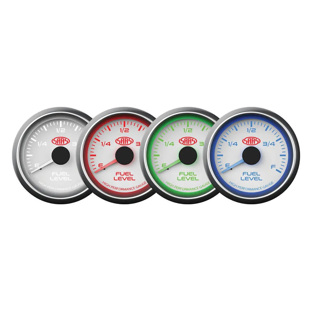 SAAS Fuel Level Gauge 52mm Muscle Series I White 12V SG-FL52W - view 2