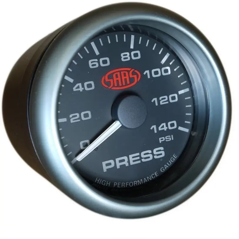 SAAS Oil Press Gauge 0-140psi 2 5/8 inch Muscle Series I Black 12V SG-OP258B - view 2