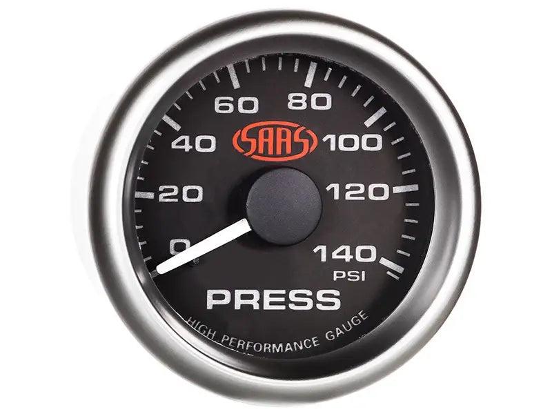 SAAS Oil Press Gauge 0-140psi 52mm Muscle Series I Black 12V SG-OP52B - view 3