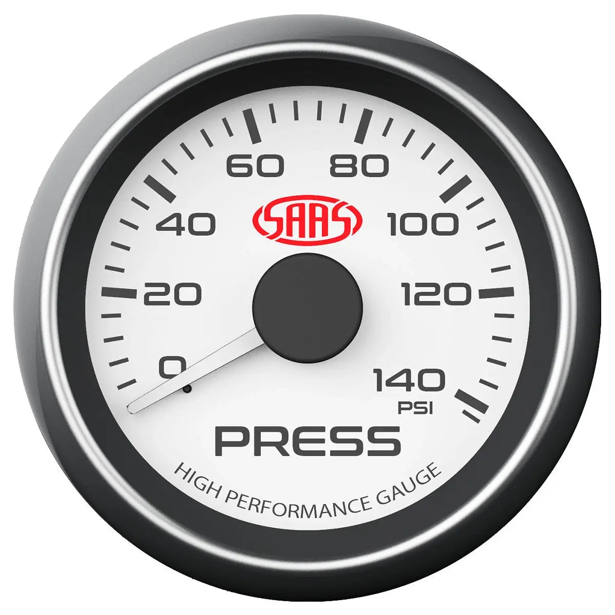 SAAS Oil Press Gauge 0-140psi 52mm Muscle Series I White 12V SG-OP52W - view 1