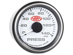 SAAS Oil Press Gauge 0-140psi 52mm Muscle Series I White 12V SG-OP52W - view 3