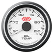 SAAS Oil Temp Gauge 50°-150° 52mm Muscle Series I White 12V SG-OT52W - view 1