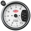 SAAS Tachometer 0-8K Shiftlite 3-3/4 Muscle Series I White 12V SG-TAC334W - view 1