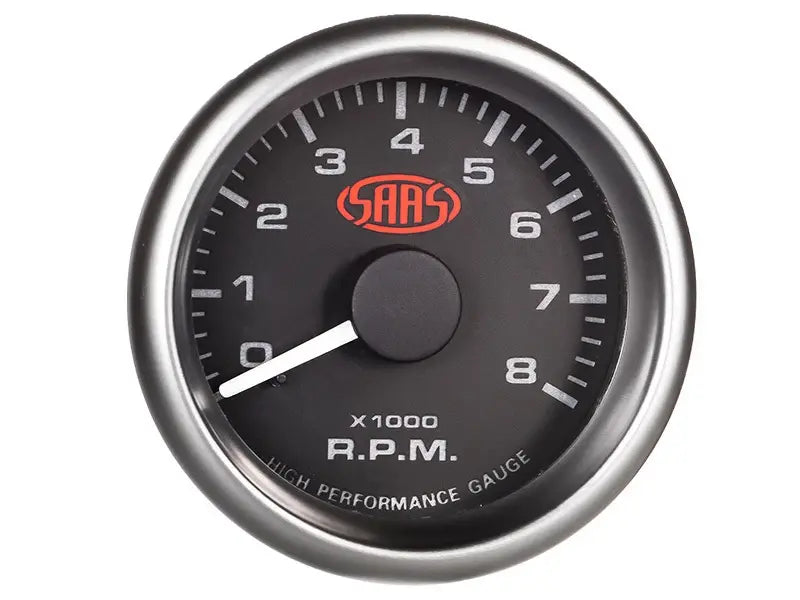 SAAS Tachometer 0-8K 52mm Muscle Series I Black 12V SG-TAC52B - view 3