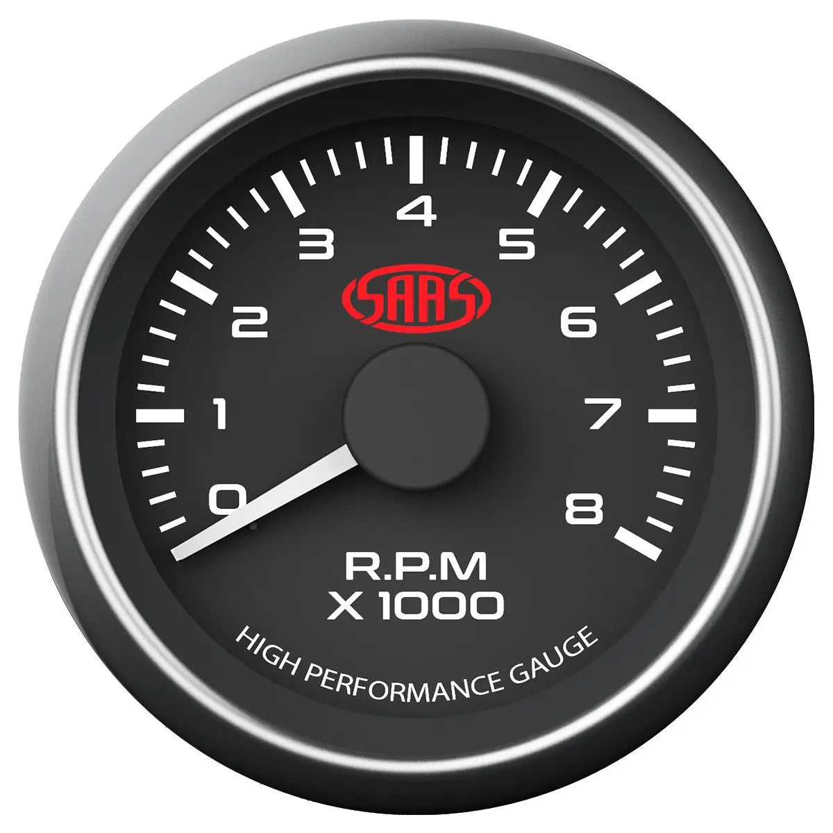 SAAS Tachometer 0-8K 52mm Muscle Series I Black 12V SG-TAC52B - view 1