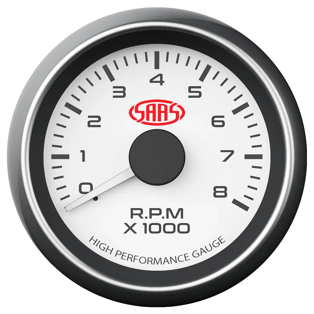SAAS Tachometer 0-8K 52mm Muscle Series I White 12V SG-TAC52W - view 1