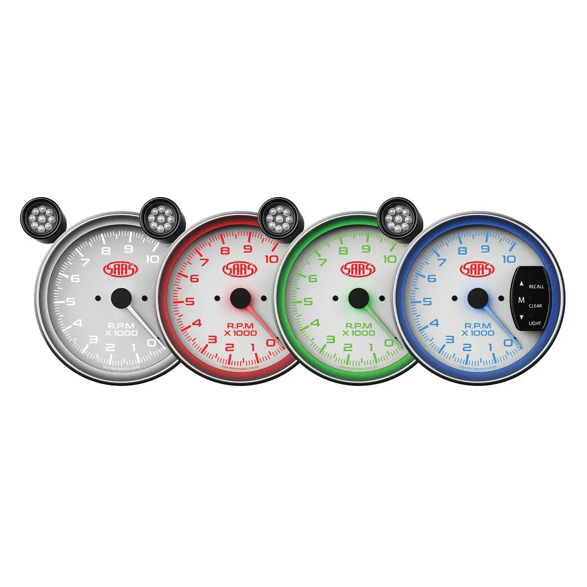 SAAS Tachometer 0-10K Shiftlite 5